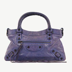 Balenciaga First Bleu Lavande Agneau Shoulder Bag